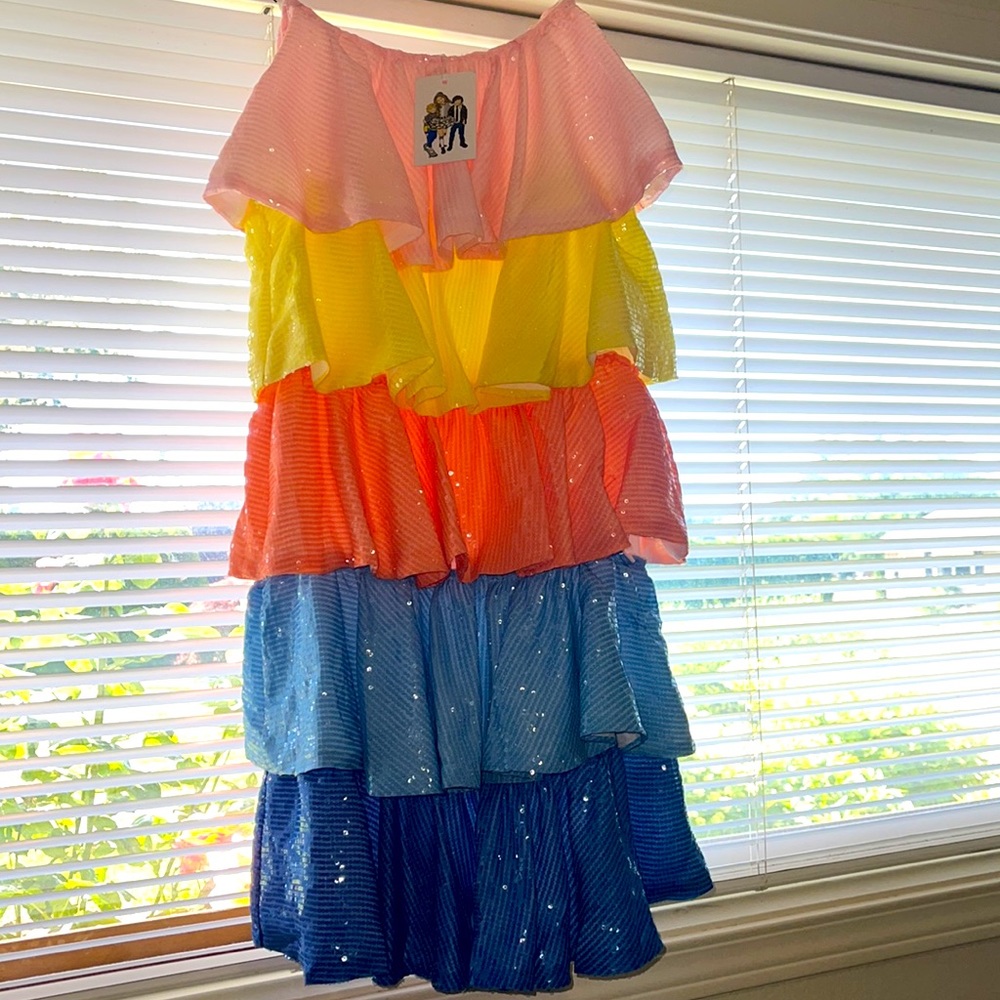 NWT Lola & the boys multi color sequin dress